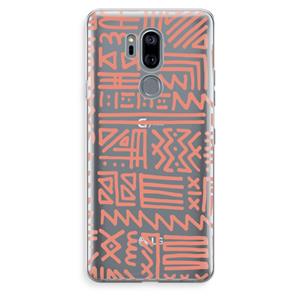 CaseCompany Marrakech Pink: LG G7 Thinq Transparant Hoesje