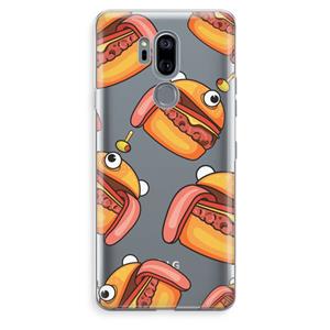 CaseCompany Hamburger: LG G7 Thinq Transparant Hoesje