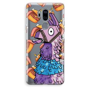 CaseCompany Loot Burger: LG G7 Thinq Transparant Hoesje