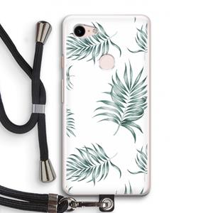 CaseCompany Simple leaves: Pixel 3 Transparant Hoesje met koord
