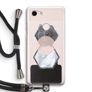CaseCompany Creatieve toets: Pixel 3 Transparant Hoesje met koord
