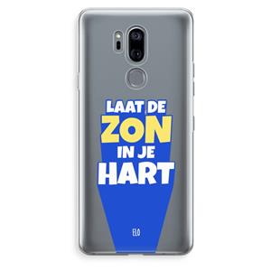 CaseCompany Laat de zon in je hart: LG G7 Thinq Transparant Hoesje