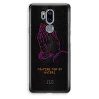 CaseCompany Praying For My Haters: LG G7 Thinq Transparant Hoesje