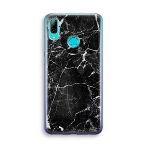 CaseCompany Zwart Marmer 2: Huawei P Smart (2019) Transparant Hoesje