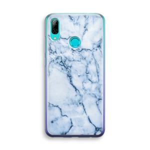 CaseCompany Blauw marmer: Huawei P Smart (2019) Transparant Hoesje