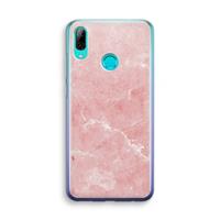 CaseCompany Roze marmer: Huawei P Smart (2019) Transparant Hoesje