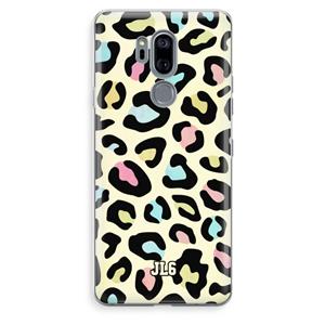 CaseCompany Leopard pattern: LG G7 Thinq Transparant Hoesje