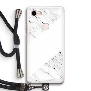 CaseCompany Biggest stripe: Pixel 3 Transparant Hoesje met koord