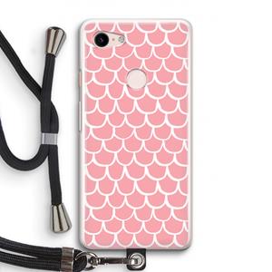 CaseCompany Dakpannetjes: Pixel 3 Transparant Hoesje met koord