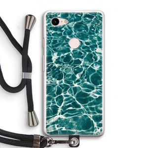CaseCompany Weerkaatsing water: Pixel 3 Transparant Hoesje met koord