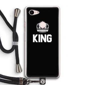 CaseCompany King zwart: Pixel 3 Transparant Hoesje met koord