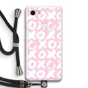 CaseCompany XOXO: Pixel 3 Transparant Hoesje met koord