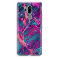 CaseCompany Pink Clouds: LG G7 Thinq Transparant Hoesje