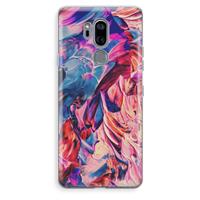 CaseCompany Pink Orchard: LG G7 Thinq Transparant Hoesje