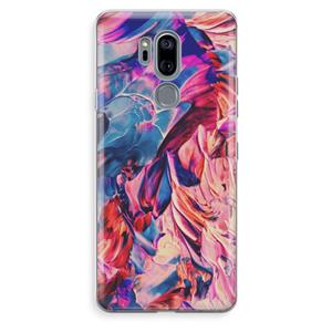 CaseCompany Pink Orchard: LG G7 Thinq Transparant Hoesje