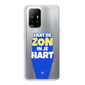 CaseCompany Laat de zon in je hart: Oppo A94 5G Transparant Hoesje