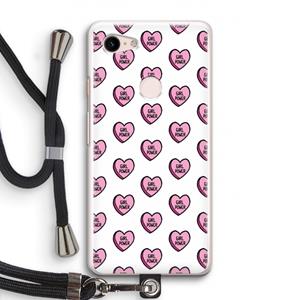 CaseCompany GIRL POWER: Pixel 3 Transparant Hoesje met koord