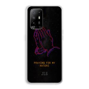 CaseCompany Praying For My Haters: Oppo A94 5G Transparant Hoesje