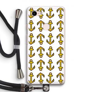 CaseCompany Musketon Anchor: Pixel 3 Transparant Hoesje met koord