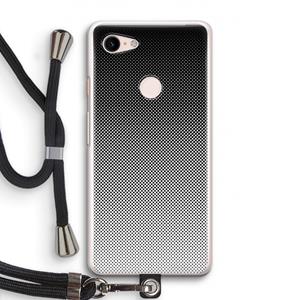 CaseCompany Musketon Halftone: Pixel 3 Transparant Hoesje met koord