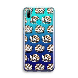 CaseCompany Slapende poes: Huawei P Smart (2019) Transparant Hoesje