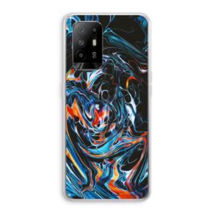 CaseCompany Black Unicorn: Oppo A94 5G Transparant Hoesje