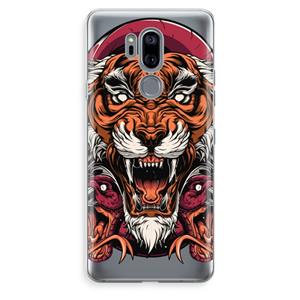 CaseCompany Tiger and Rattlesnakes: LG G7 Thinq Transparant Hoesje