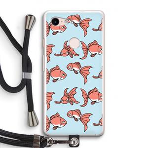 CaseCompany Blub: Pixel 3 Transparant Hoesje met koord