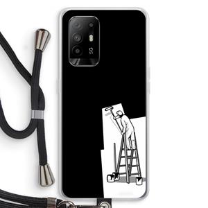 CaseCompany Musketon Painter: Oppo A94 5G Transparant Hoesje met koord