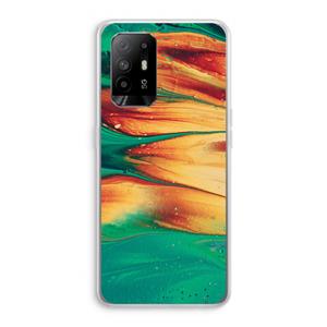 CaseCompany Green Inferno: Oppo A94 5G Transparant Hoesje