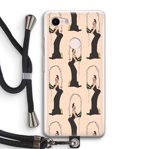 CaseCompany Pop Some Kim: Pixel 3 Transparant Hoesje met koord