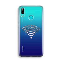 CaseCompany Home Is Where The Wifi Is: Huawei P Smart (2019) Transparant Hoesje