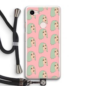 CaseCompany King Kylie: Pixel 3 Transparant Hoesje met koord