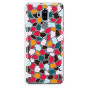 CaseCompany Colored Giraffe: LG G7 Thinq Transparant Hoesje