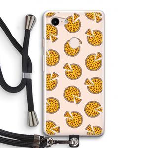 CaseCompany You Had Me At Pizza: Pixel 3 Transparant Hoesje met koord