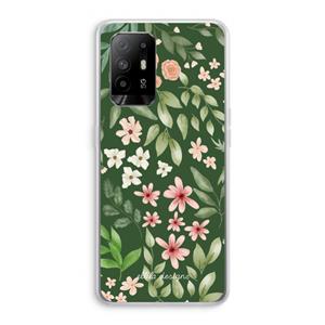 CaseCompany Botanical green sweet flower heaven: Oppo A94 5G Transparant Hoesje