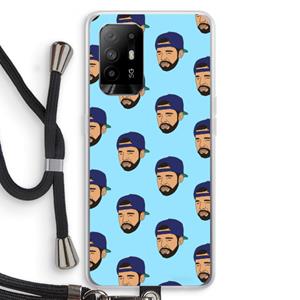 CaseCompany Drake Away: Oppo A94 5G Transparant Hoesje met koord