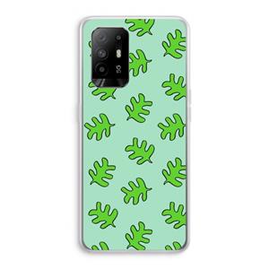 CaseCompany Groene blaadjes: Oppo A94 5G Transparant Hoesje