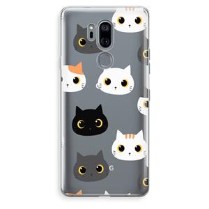 CaseCompany Katten: LG G7 Thinq Transparant Hoesje