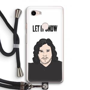 CaseCompany Let It Snow: Pixel 3 Transparant Hoesje met koord