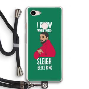 CaseCompany Sleigh Bells Ring: Pixel 3 Transparant Hoesje met koord