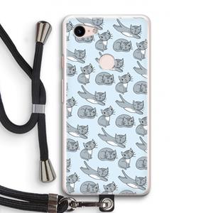 CaseCompany Poezen: Pixel 3 Transparant Hoesje met koord