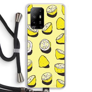 CaseCompany When Life Gives You Lemons...: Oppo A94 5G Transparant Hoesje met koord