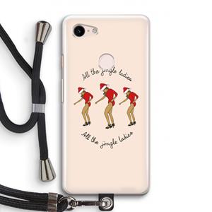 CaseCompany Jingle Ladies: Pixel 3 Transparant Hoesje met koord