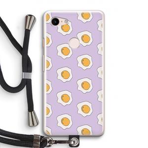 CaseCompany Bacon to my eggs #1: Pixel 3 Transparant Hoesje met koord