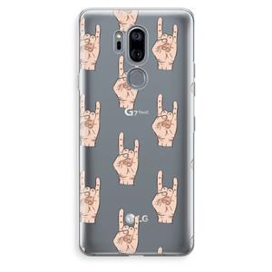 CaseCompany Rock: LG G7 Thinq Transparant Hoesje
