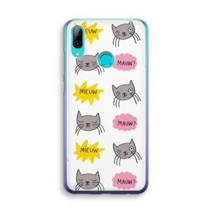 CaseCompany Meow: Huawei P Smart (2019) Transparant Hoesje