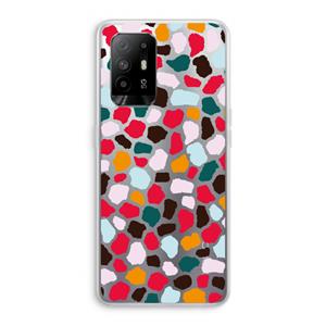 CaseCompany Colored Giraffe: Oppo A94 5G Transparant Hoesje
