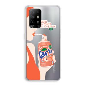 CaseCompany Peach please!: Oppo A94 5G Transparant Hoesje