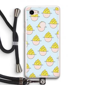 CaseCompany Citroenen: Pixel 3 Transparant Hoesje met koord